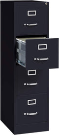 4-Drawer Vertical File Cabinet Black M89143