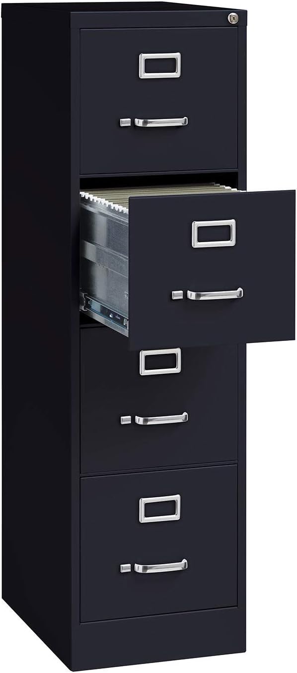4-Drawer Vertical File Cabinet Black M89143