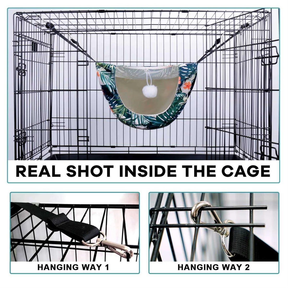 Cat Cage Hammock Double Layer Plush Hanging Pet Bed M868