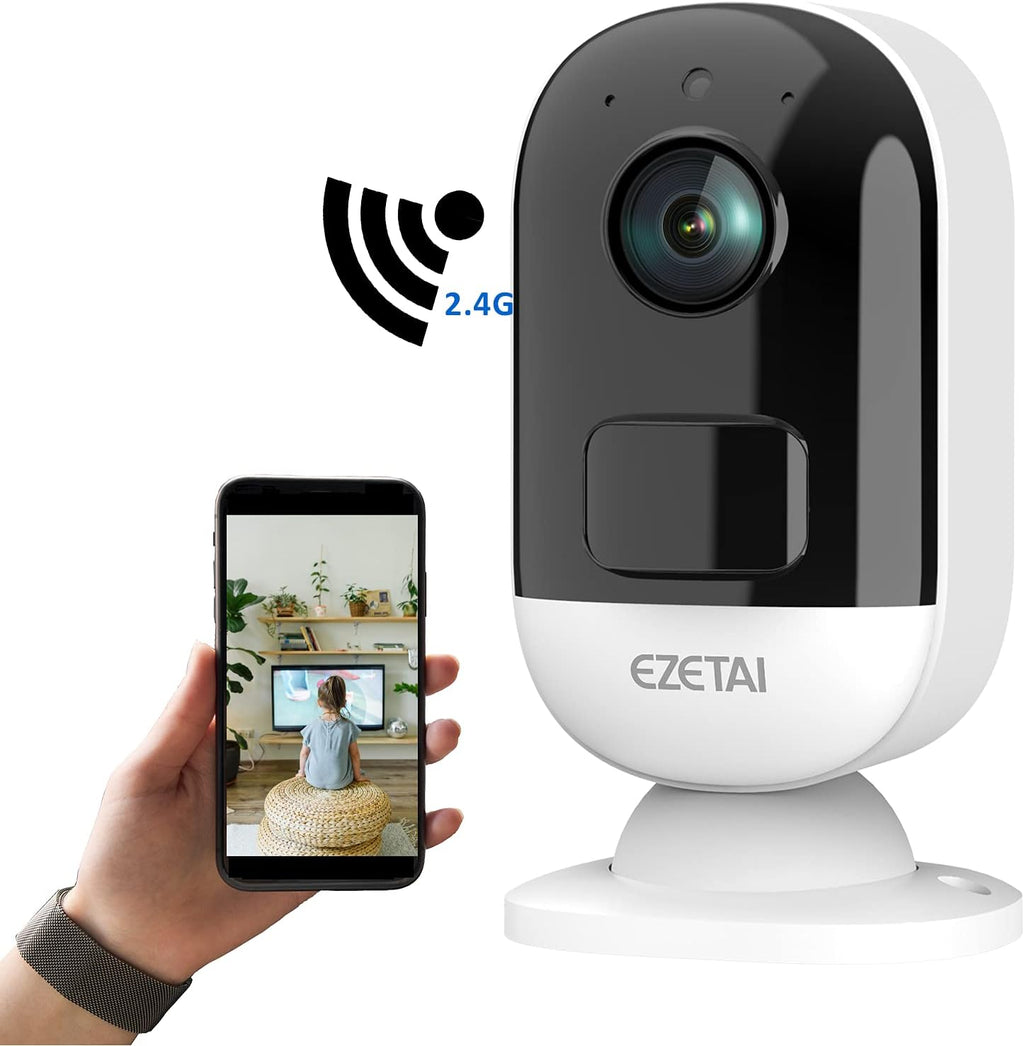 Security Camera with Night Vision, 2-Way Talk, Siren Alarm H20659