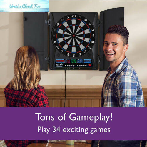 Electronic Soft Tip Dartboard with Cabinet T355626
