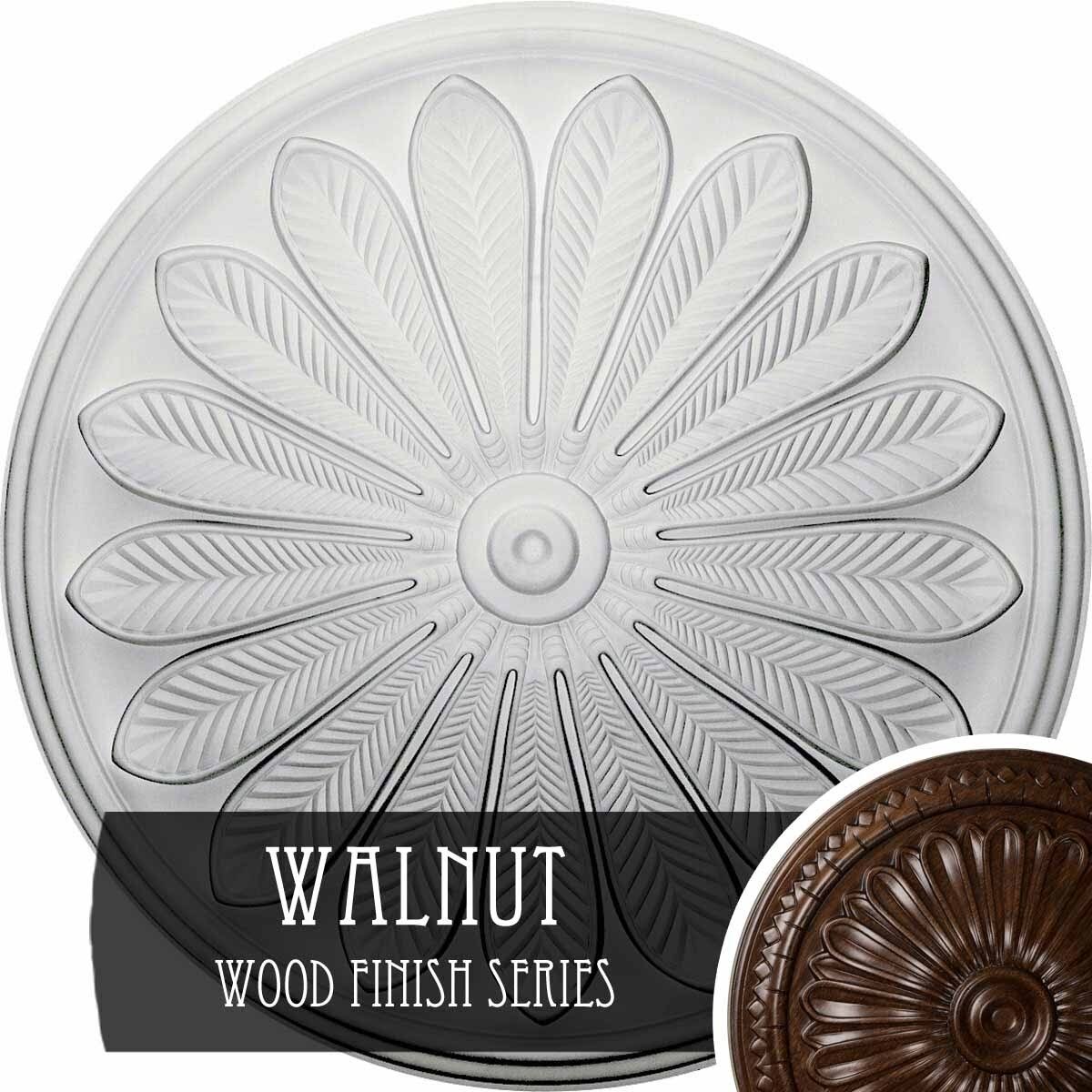 Hand-Painted Walnut Ceiling Medallion I512
