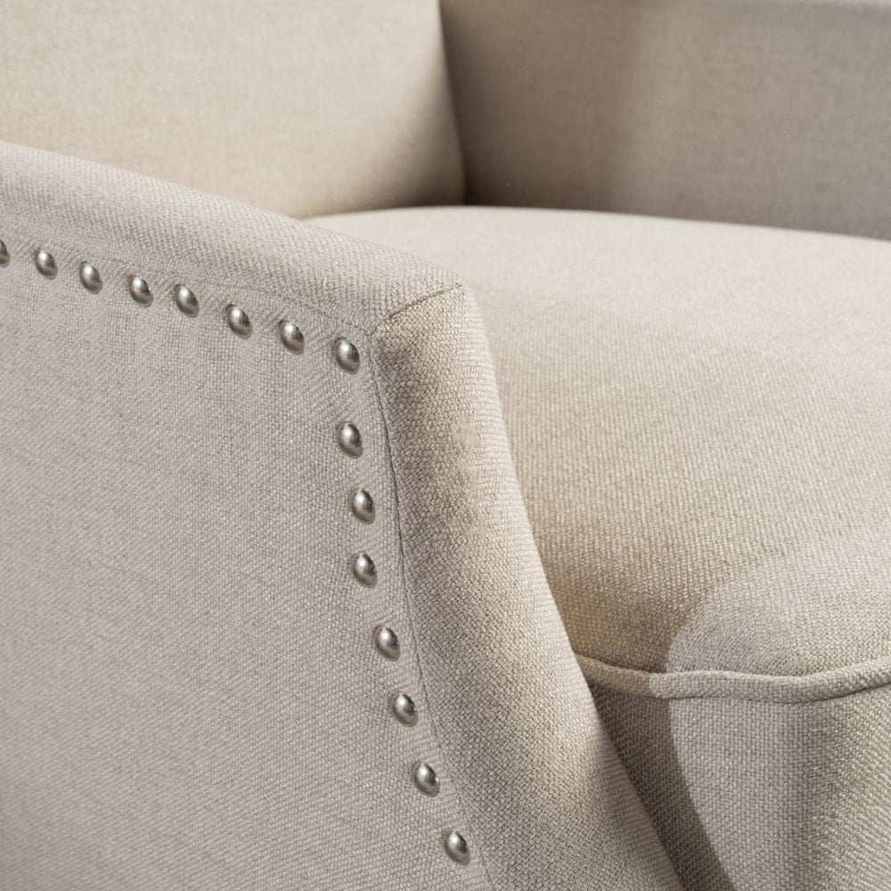 Taupe Tweed Wingback Pushback Recliner A232865