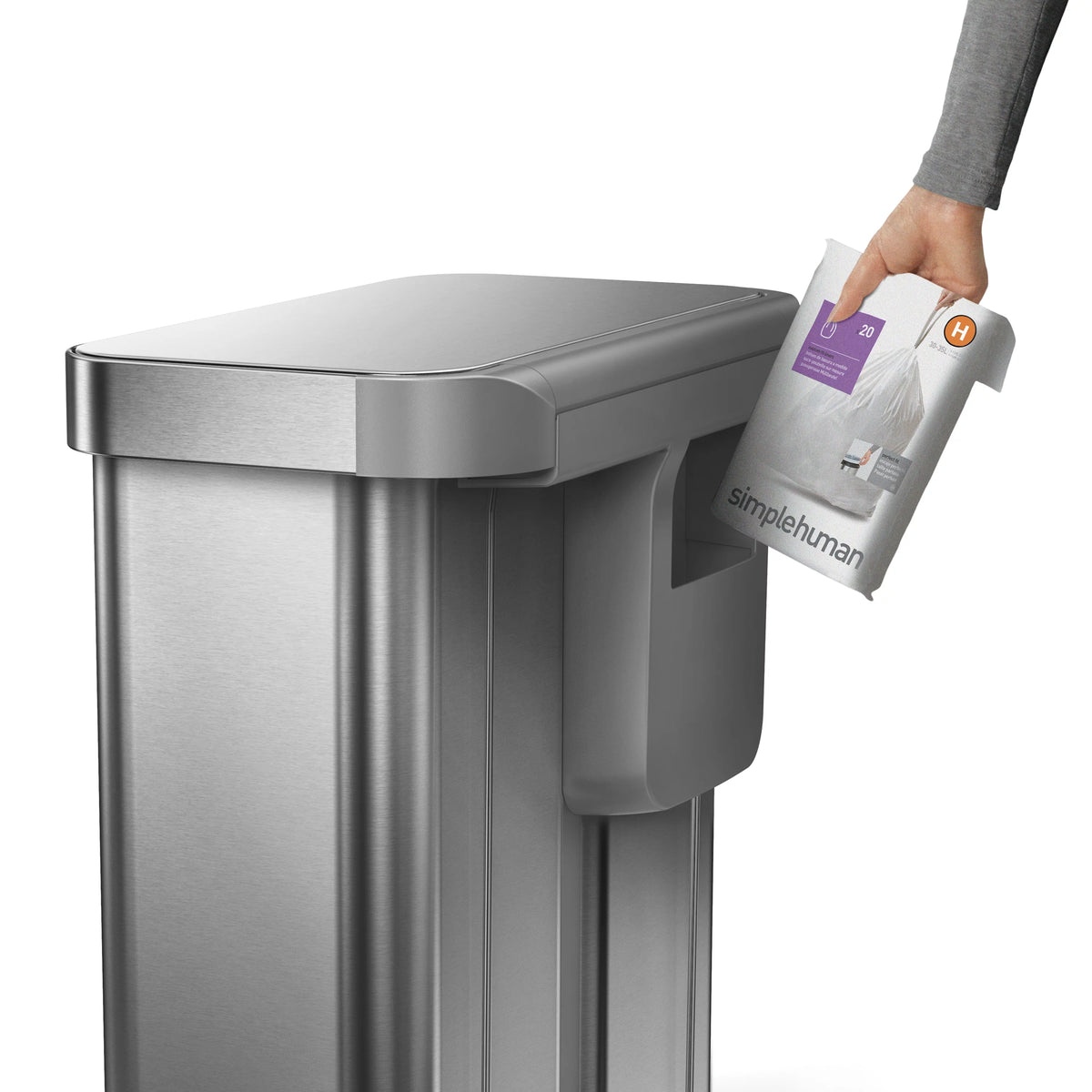 58 Liter Stainless Steel Dual Compartment Step Trash Can Y426