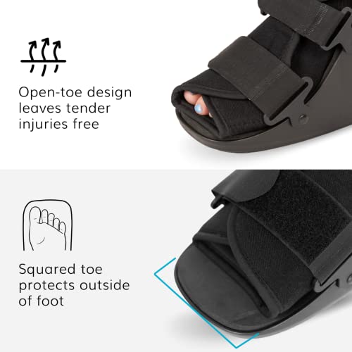 Short Walking Boot for Broken Toe Injuries, Sprained Ankles, Post-Op Support (XS) F999553