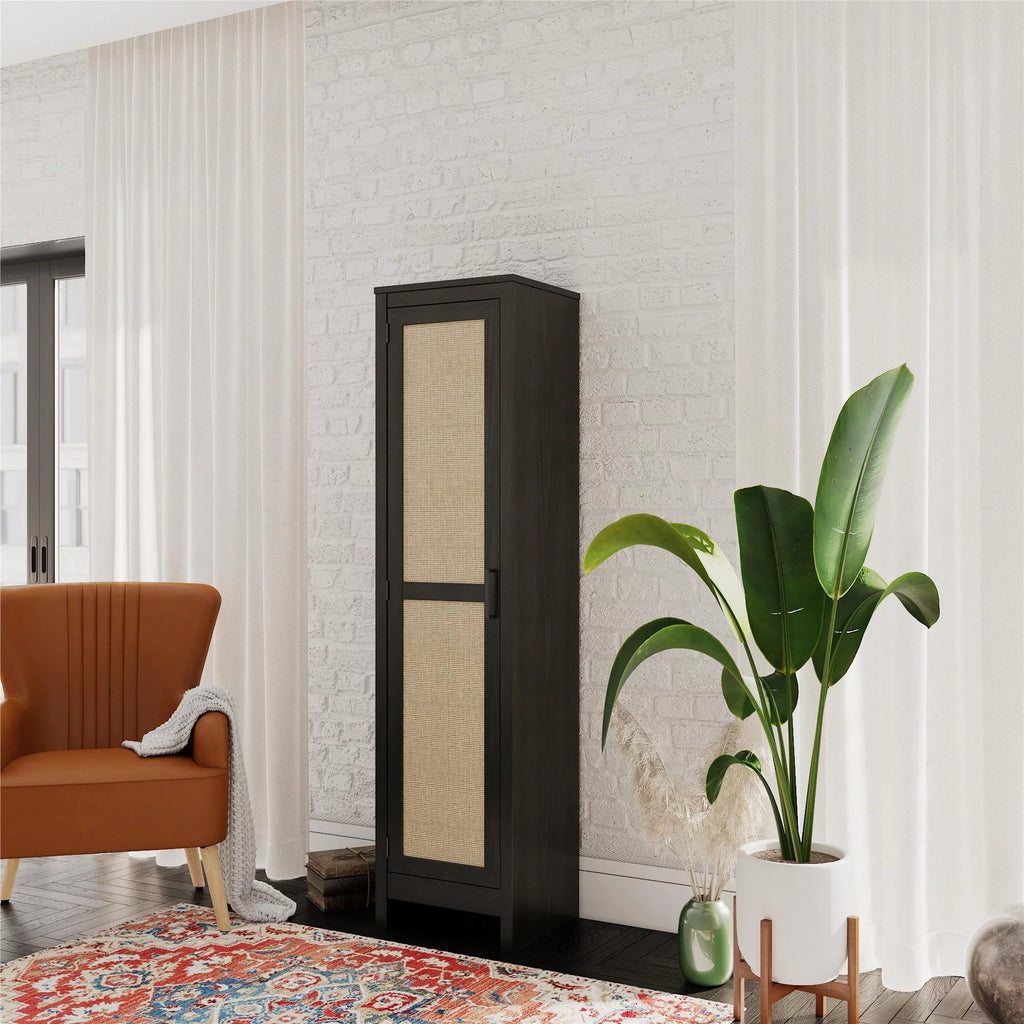 Black Oak 1 Door Cabinet V965141