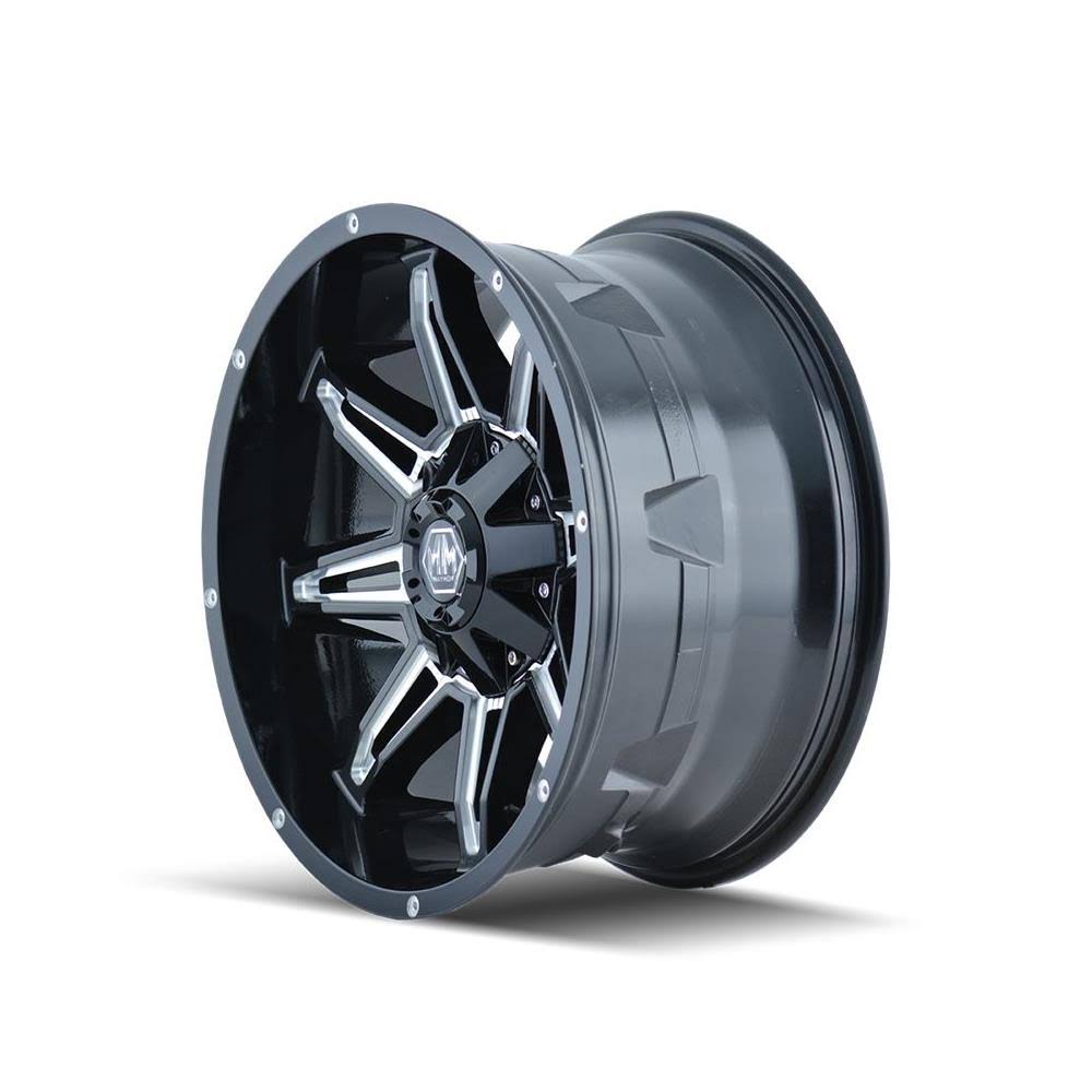 Black/Milled Spokes 18x9 Wheel P2193