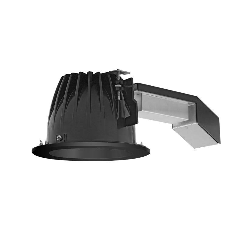 4 inch Round 12W Dimmable 3500K 80 CRI Black Cone Ring C5795