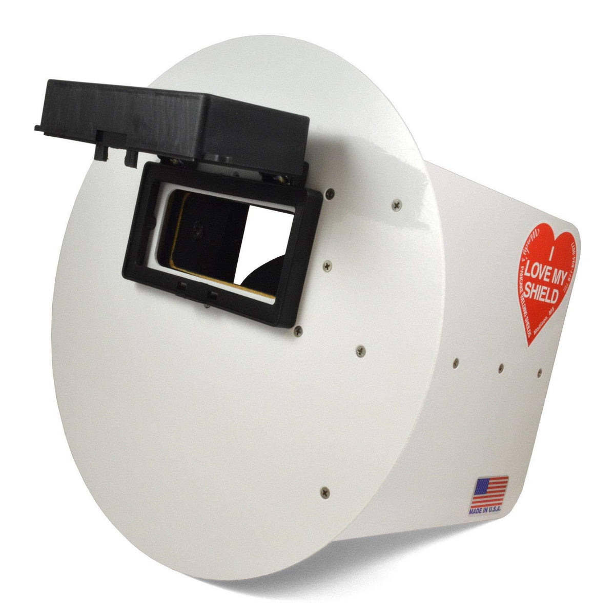 White Flip Up Lens Welding Hood Helmet F55162
