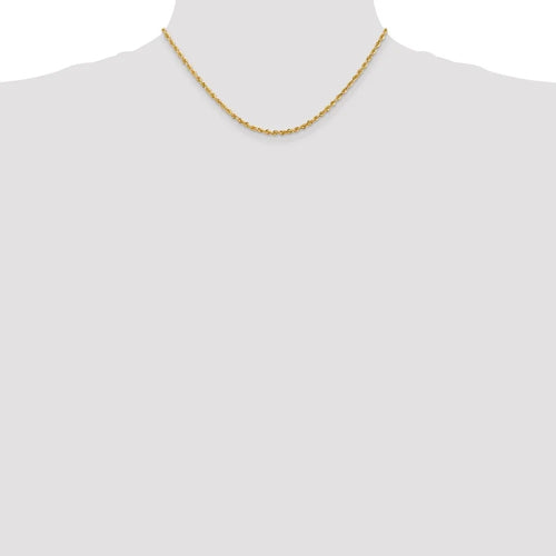 14k Yellow Gold Rope Chain Necklace 16inch I594586