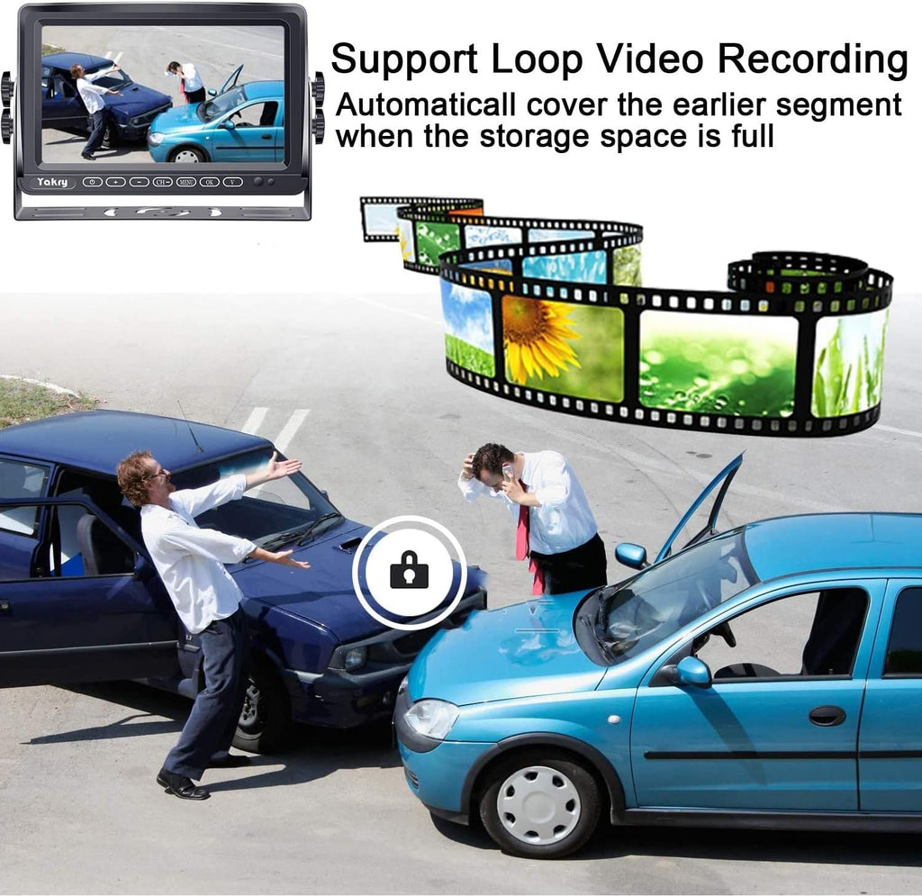 Wireless Backup Camera HD 1080P 7 Inch DVR Monitor S7078