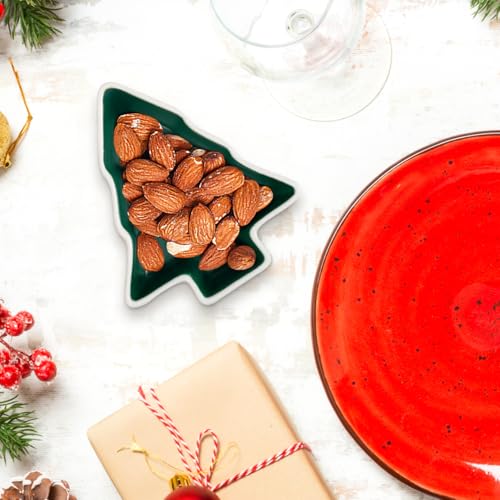 2Pcs Small Ceramic Christmas Candy Bowls Q200