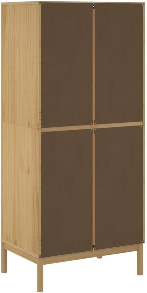 Solid Pine Wood Wax Brown Wardrobe G709