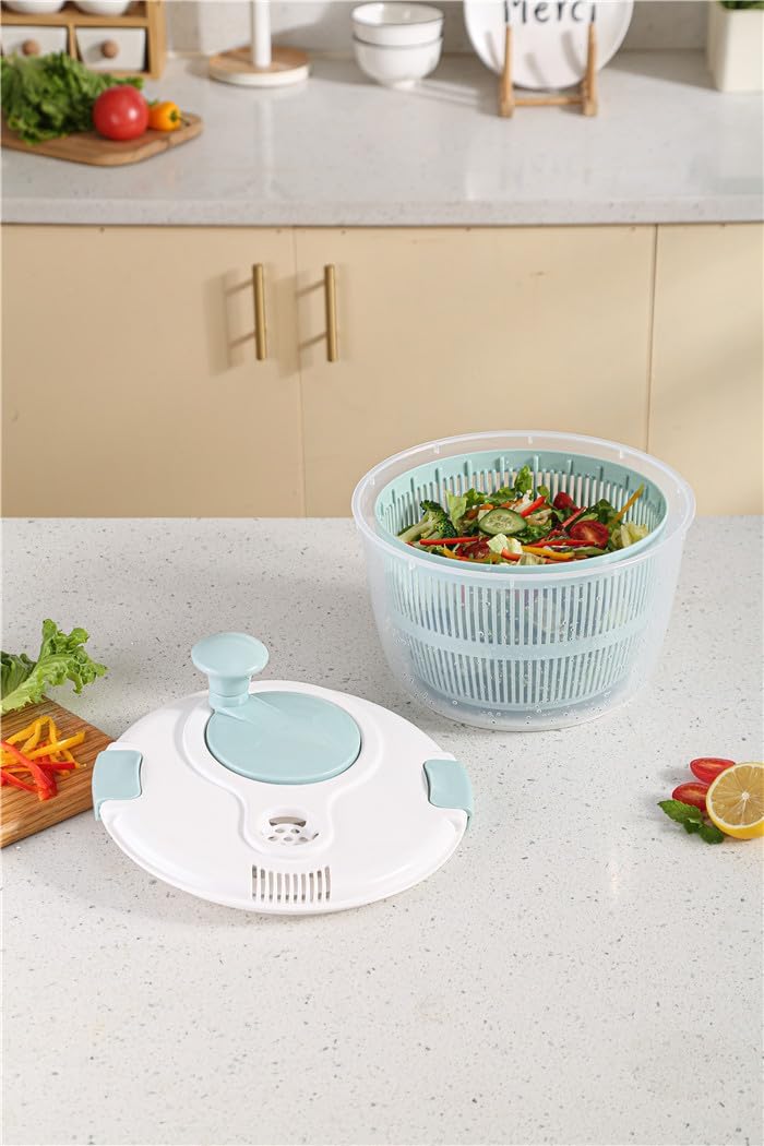 4.8 Qt Large Capacity Salad Spinner with Storage Lid L3768