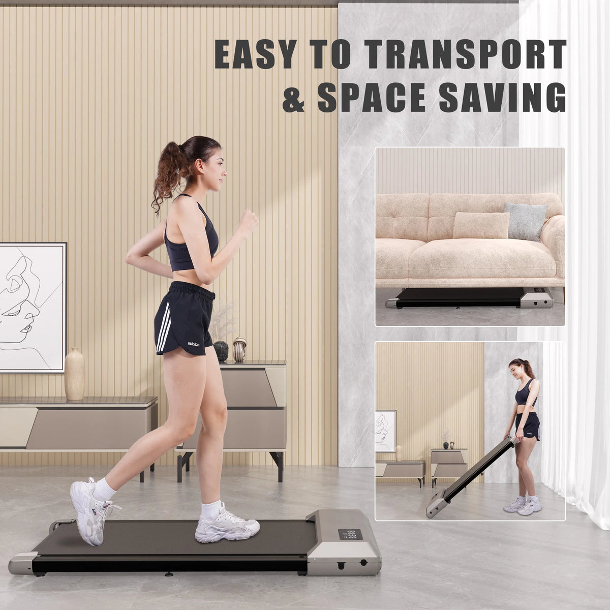 2.5Hp Ultra-Quiet Walking Pad Treadmill with Remote Control A581