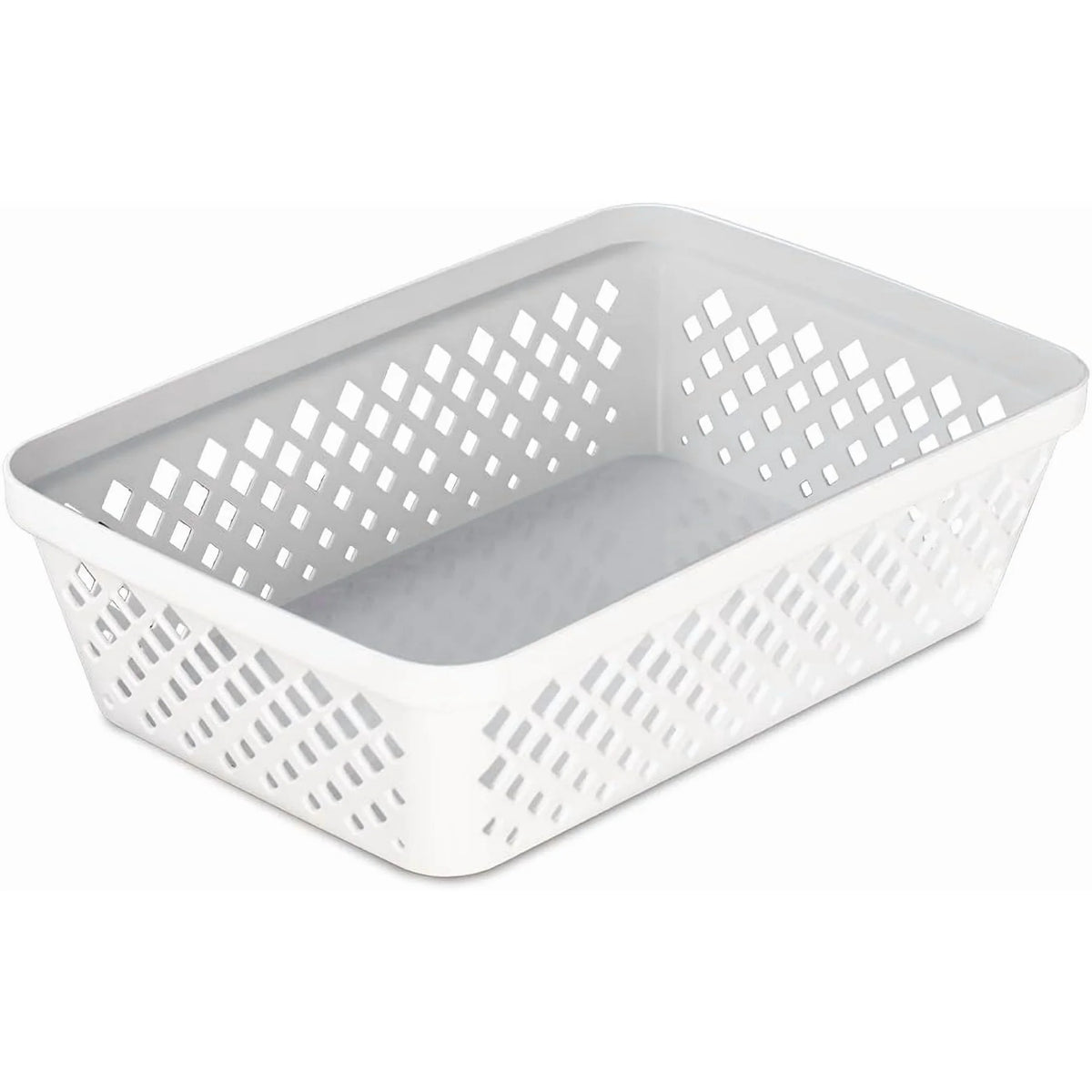 White 6 Pack Plastic Storage Basket Set S5058