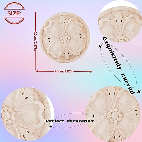 Unpainted Wooden Carving Furniture Appliques Onlays A900