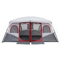 10 Person 2 Room Family Cabin Tent with Storage Pockets P53149