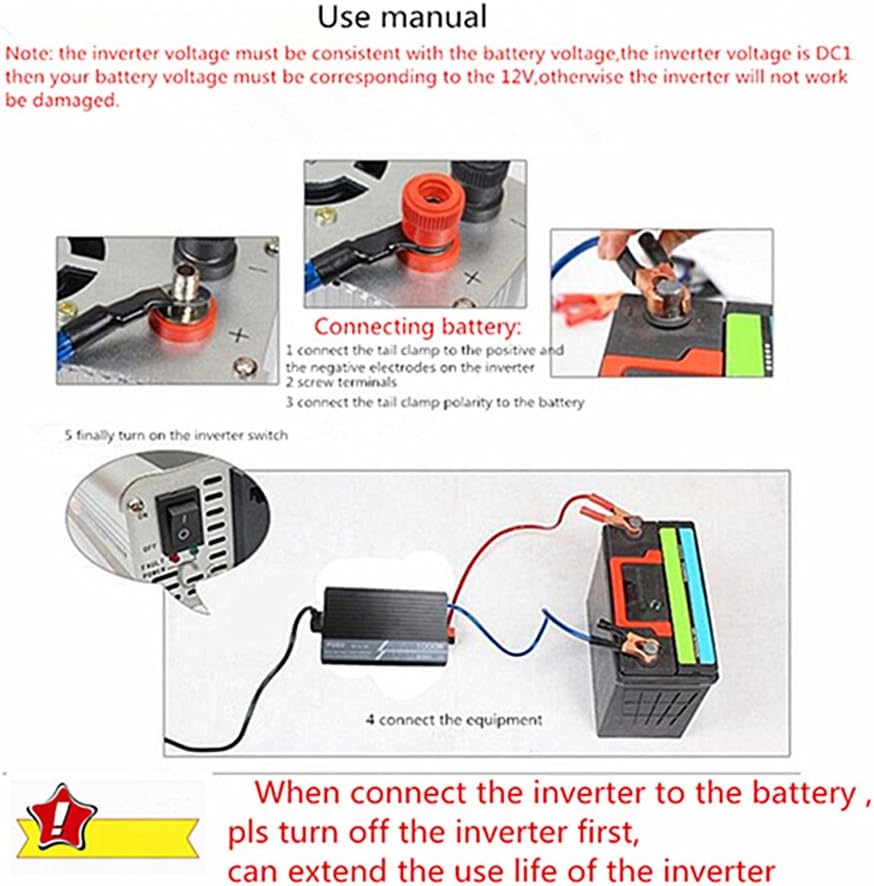 3000W Pure Sine Wave Power Inverter 48V DC to 110V 120V AC 60HZ with LCD Display F725