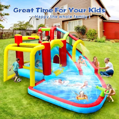 7 in1 Inflatable Water Park Bouncer with Splash Pool V30711