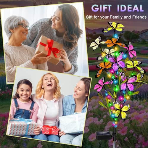 2 Pack Solar Butterfly Tree Lights E779165