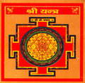 3.25"x3.25" Ashtadhatu Gold Polished Sri Yantra M50920