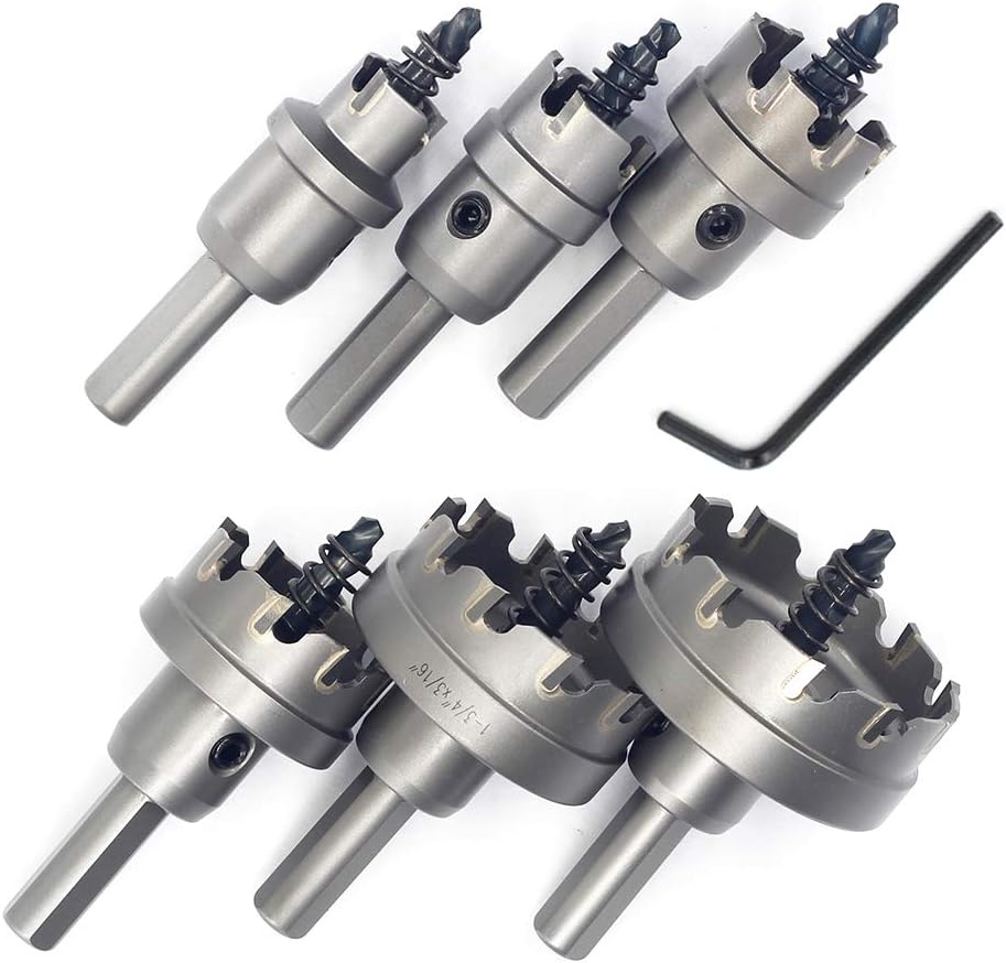 6pcs TCT Hole Saw Set with 3/8 Inch Shank B76596