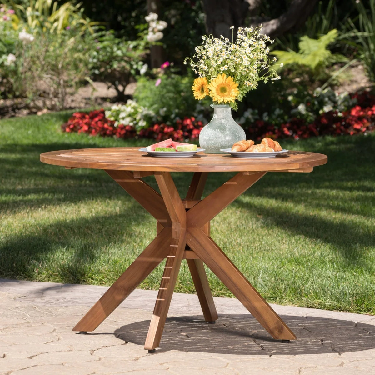 Acacia Wood 5 Piece Dining Set V919221