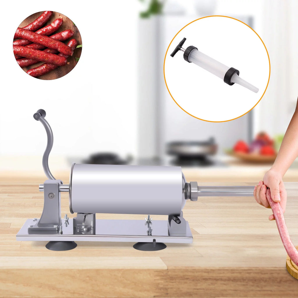 8LBS/4L Manual Stainless Steel Sausage Stuffer I35058