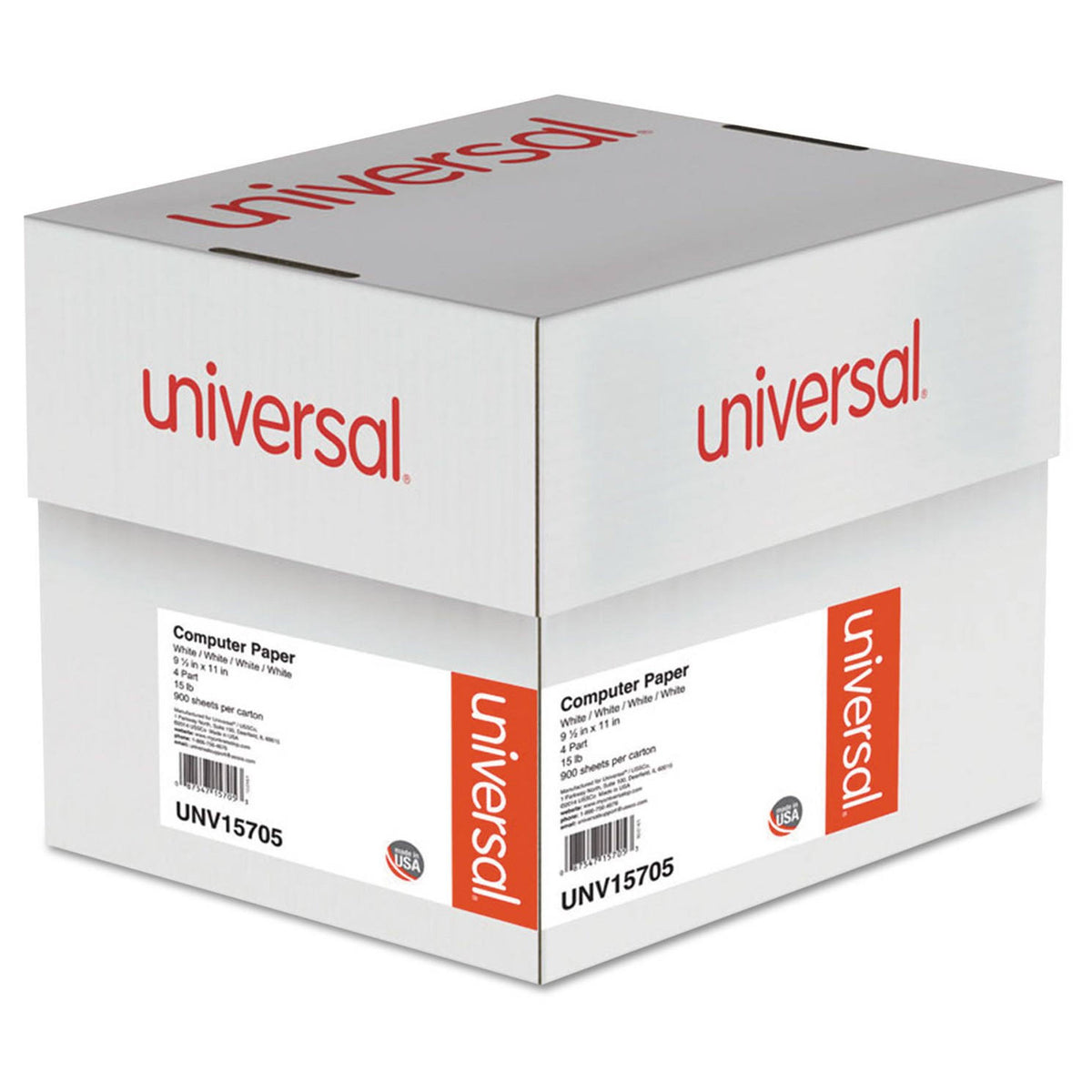 Carbonless Paper 15lb 9-1/2 x 11 Perforated White 900 Sheets A5755
