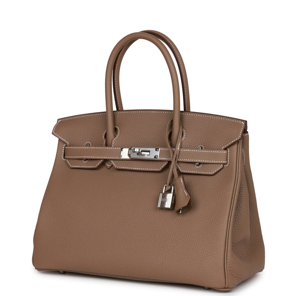 Etoupe Togo Palladium Hardware Handbag D96256