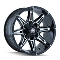 Black/Milled Spokes 18x9 Wheel P2193