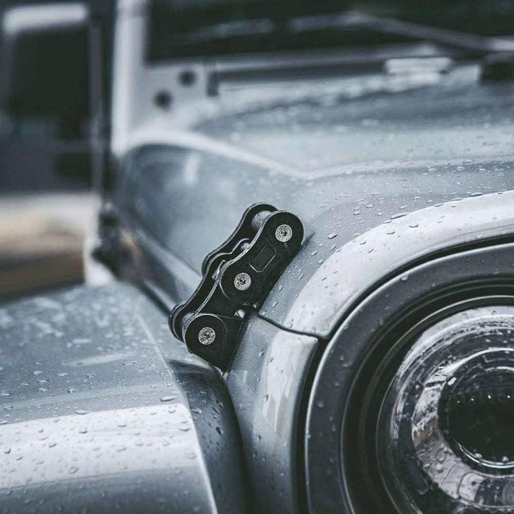 Black Aluminum Hood Latches, 1 Pair N730057