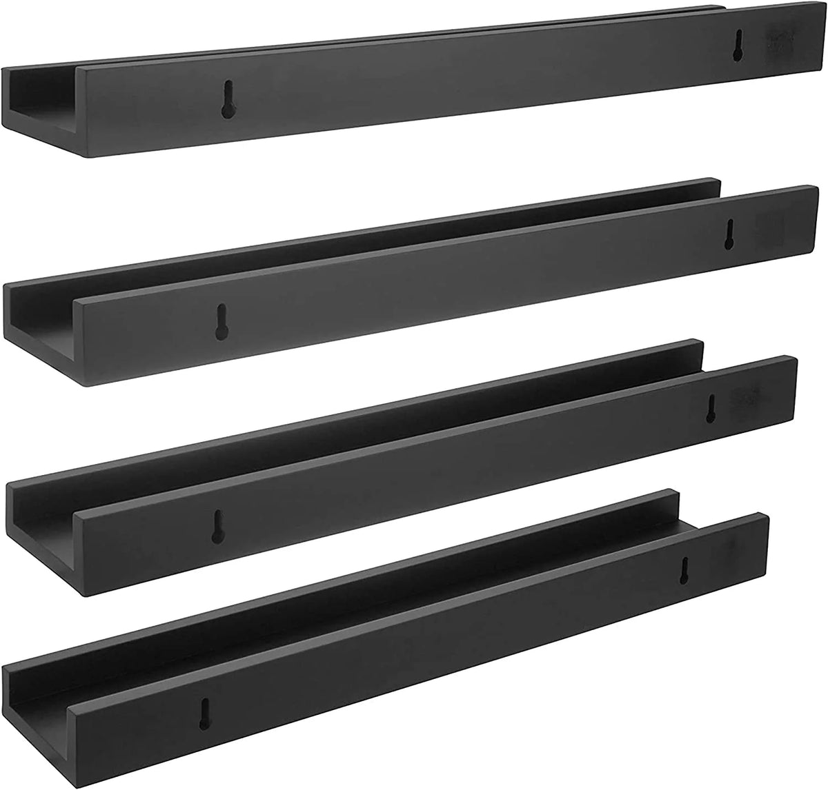 Black 4 Pack 23" Wood Floating Shelves Y52282