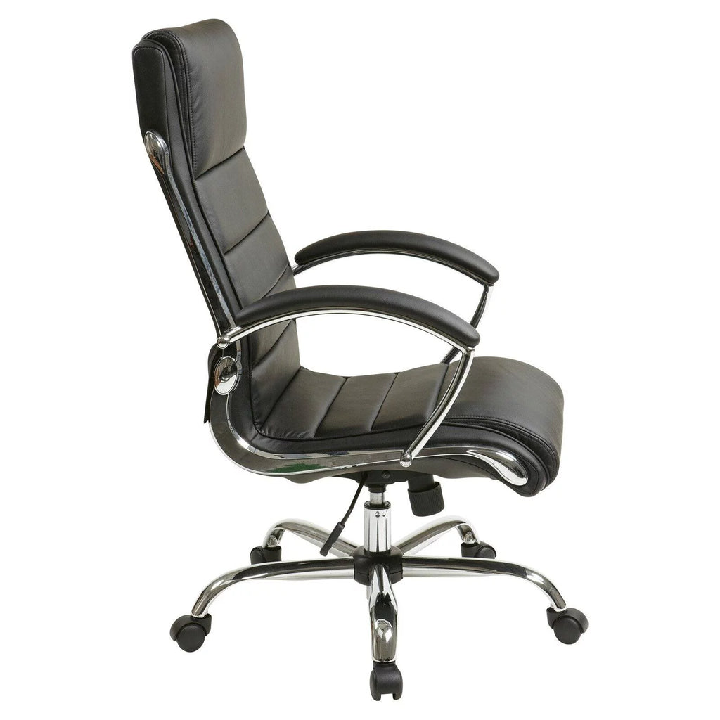 Cream Faux Leather Executive Chair W963