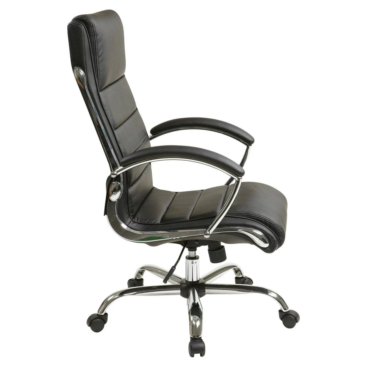 Cream Faux Leather Executive Chair W963