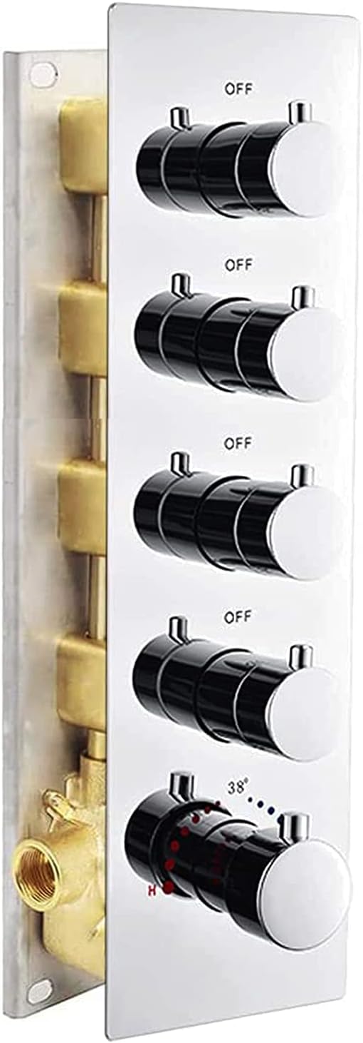 Solid Brass Chrome Trim Thermostatic Shower Diverter Valve G922