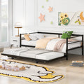Twin Size Black Metal Daybed with Trundle N1717