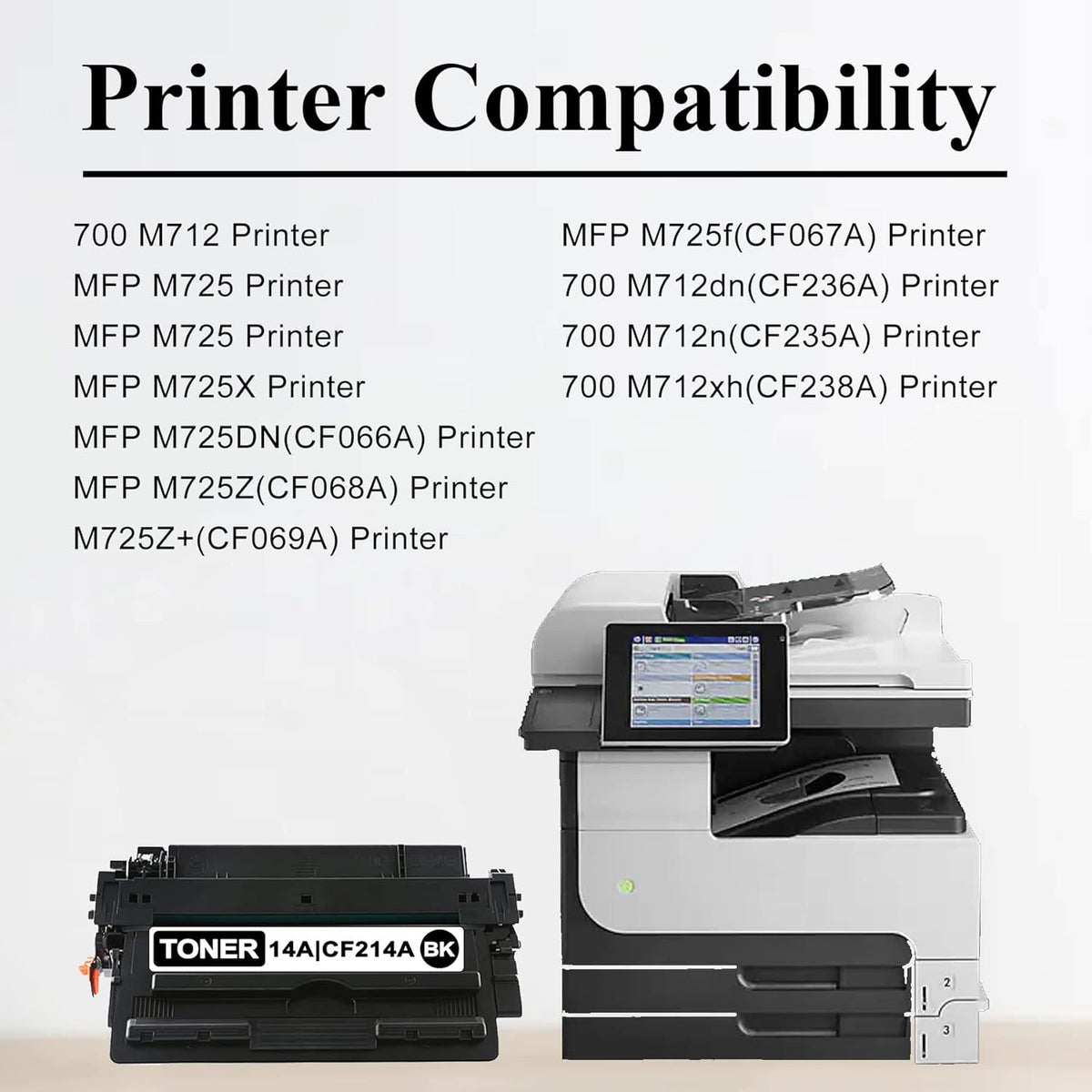 6-Pack Toner Cartridge for HP Printers Z256