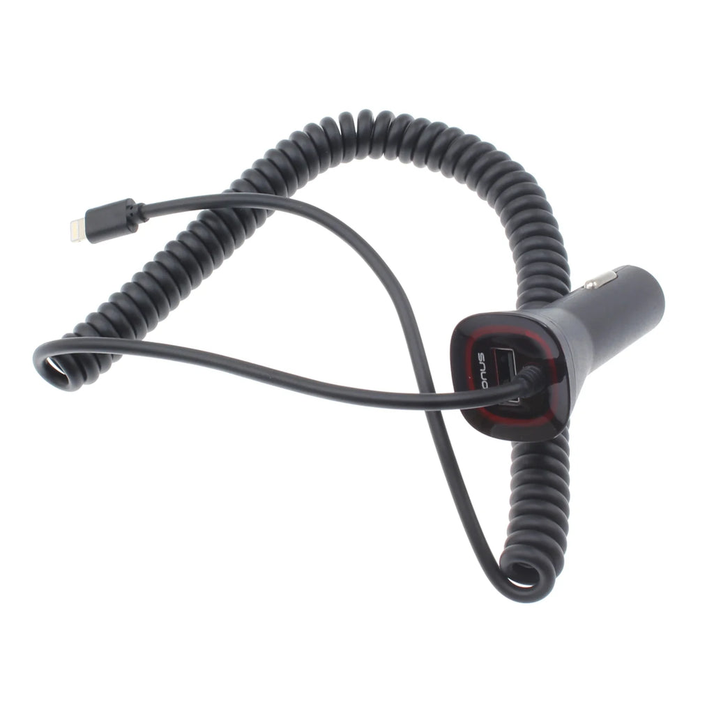 Car Charger with USB Port DC Socket Coiled A2X S5238