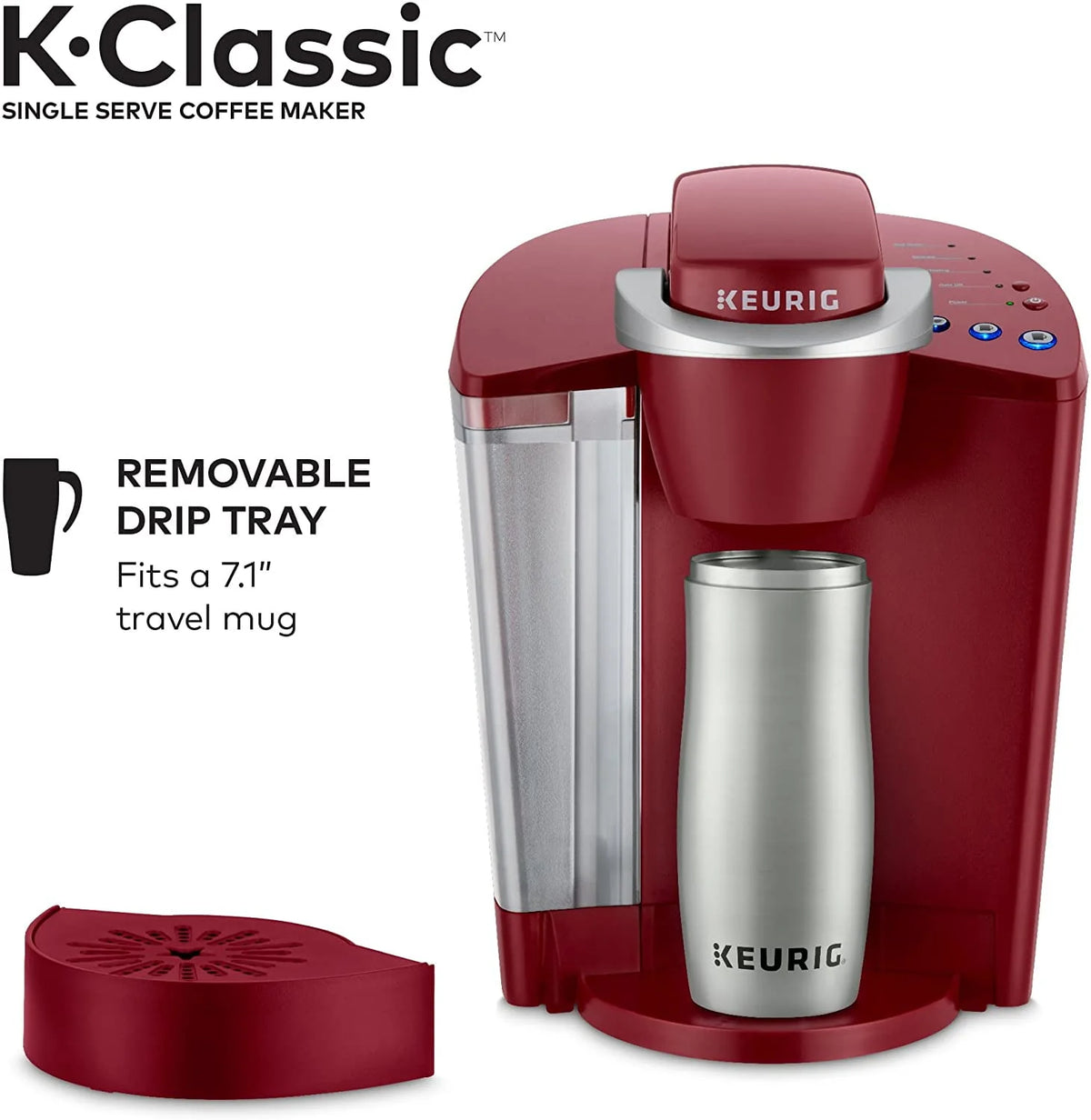 Single Serve Coffee Maker, 6 to 10 oz Brew Sizes Y5583
