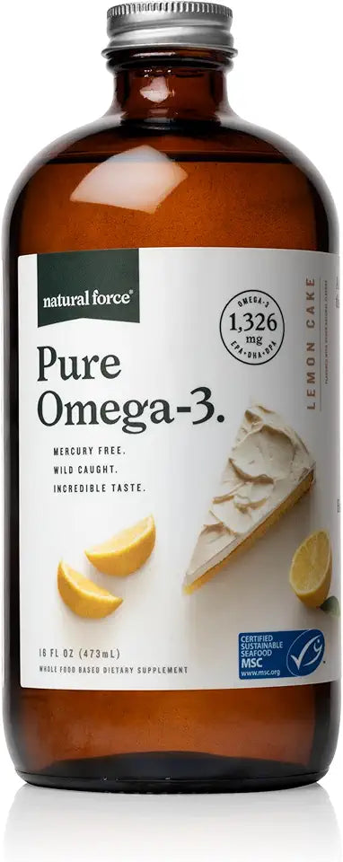 Lemon Flavor Fish Oil Liquid 1,326 mg Omega 3 16 Oz L7926