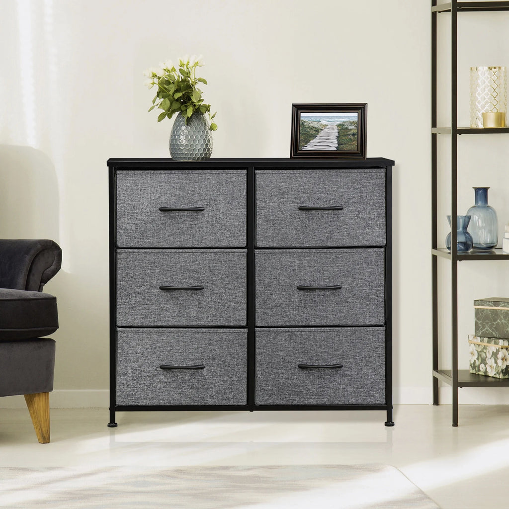 6 Drawer Fabric Storage Dresser W517