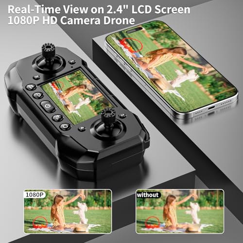 1080P HD Drone with Camera and LCD Screen Controller T716678