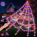 550 LED Lighted Spider Web 16.4Ft with 8 Lighting Modes X9564