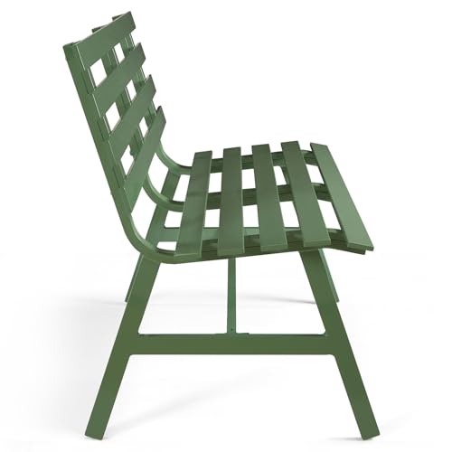 Blue Weatherproof Aluminum Outdoor Bench O371