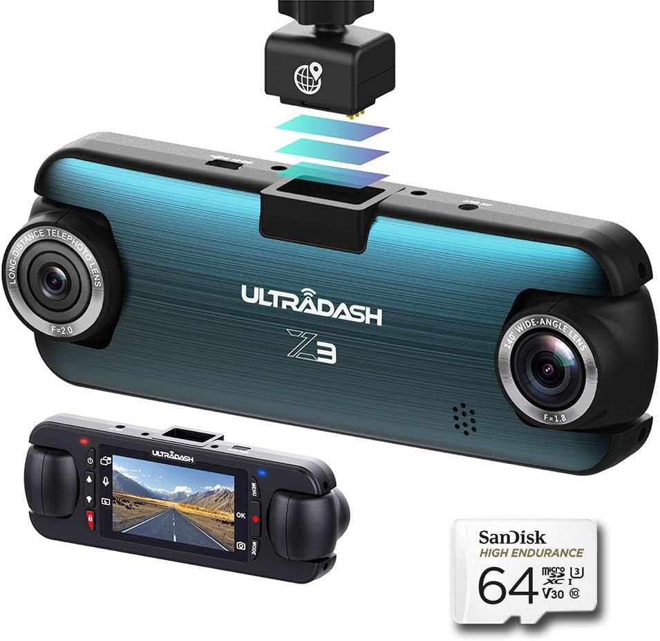 Dual Lens Dash Cam with IR Night Vision X23789