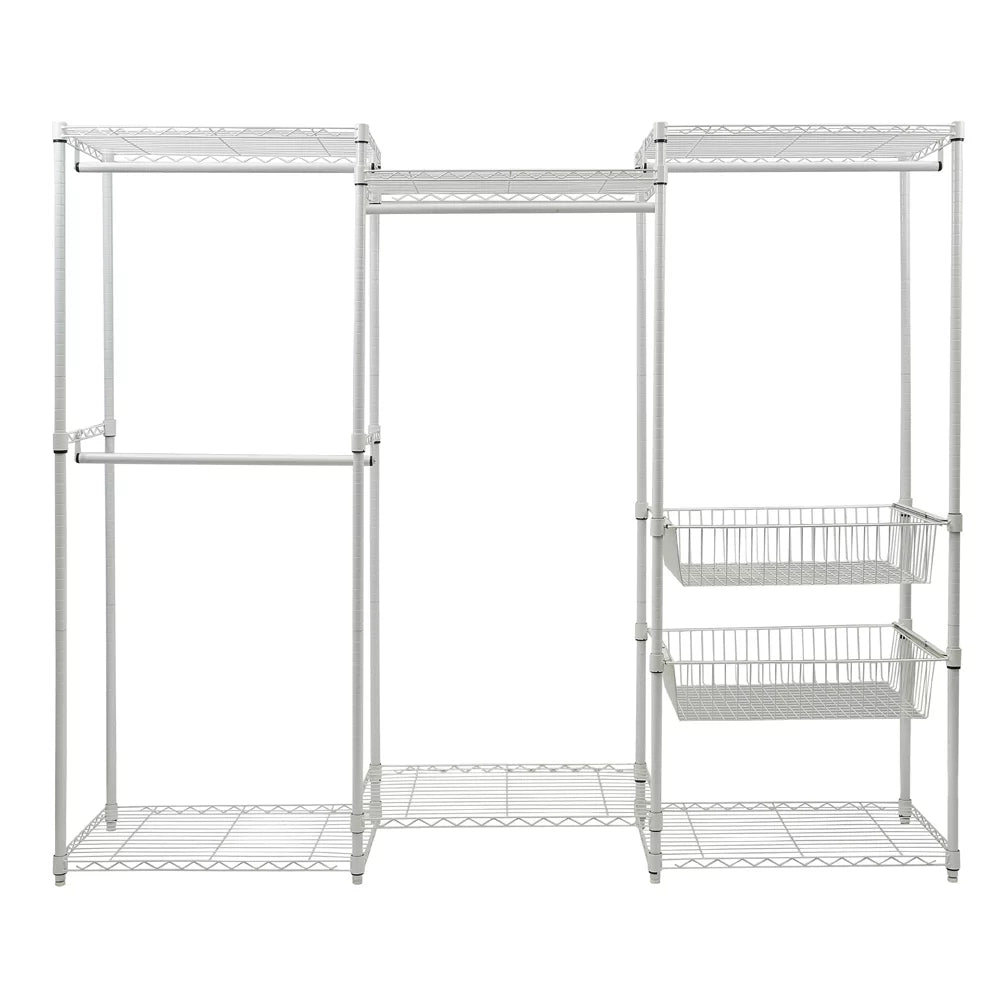 89"L Freestanding Closet Storage Organizer White A78720