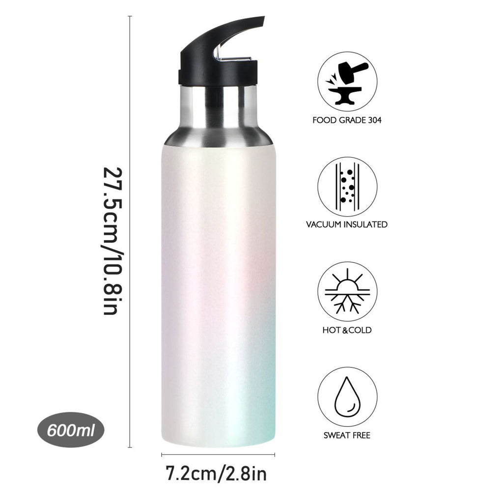 20 OZ Stainless Steel Vacuum Insulated Water Bottle with Straw Lid T235372