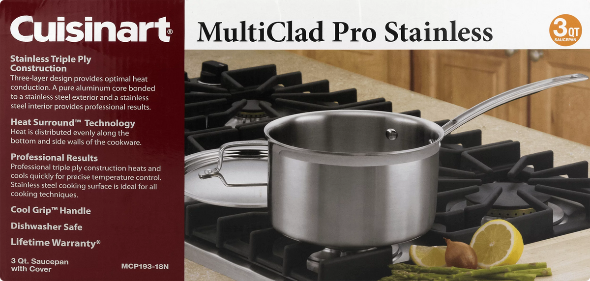 Triple Ply Stainless 3-Quart Saucepan L416